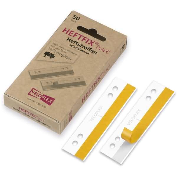 Heftstreifen Heftfix pure selbstklebend 105mm VE=50 Stück weiß