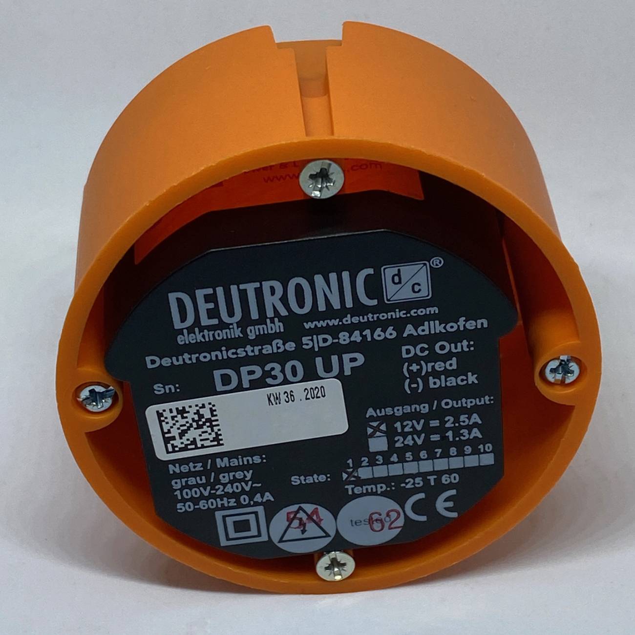 Deutronic Unterputz Netzteil 24V DP30UP-24 24V / 1,25A 30 Watt-1