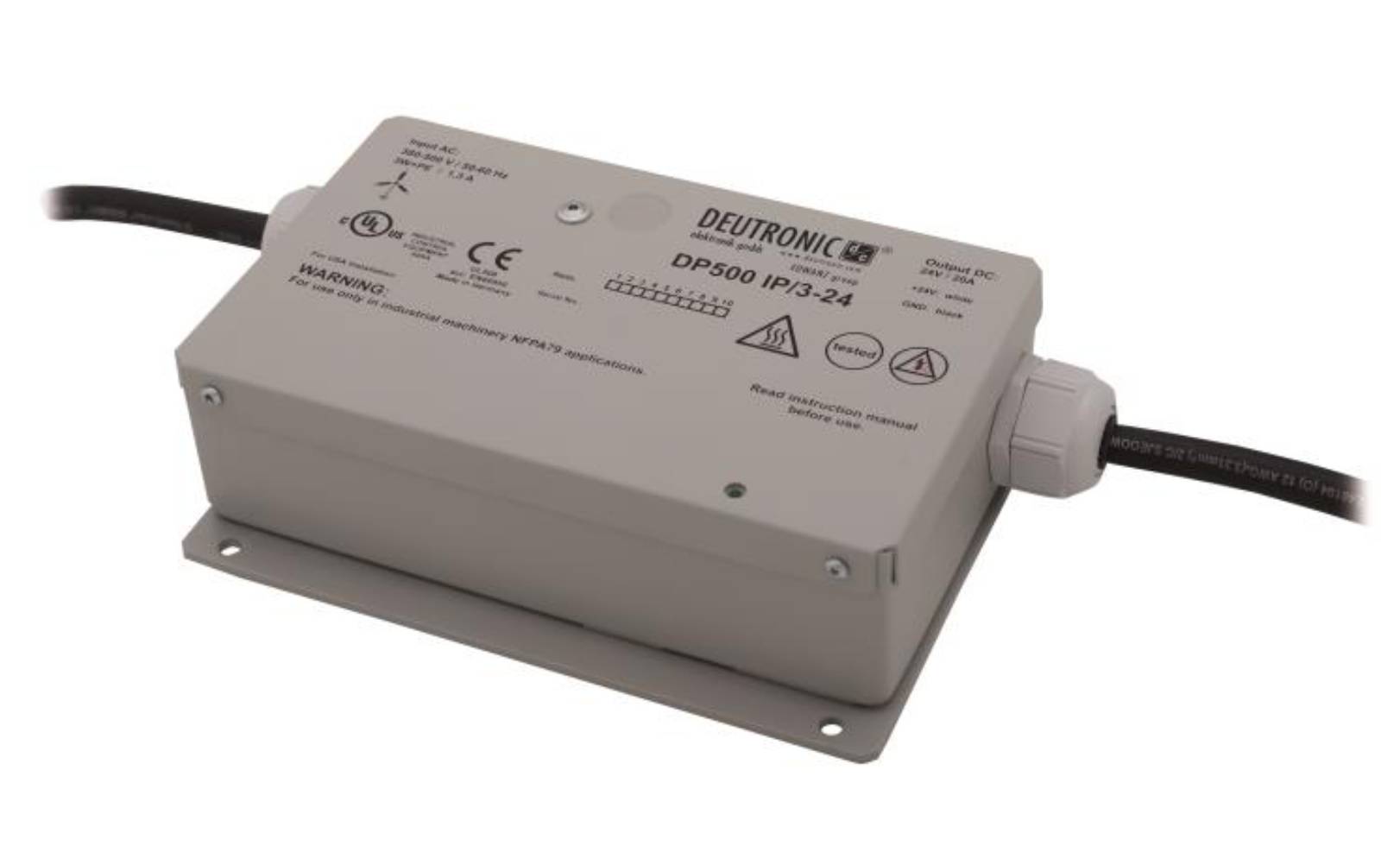 IP67 Deutronic 24V Netzteil DP500IP/3-24-0