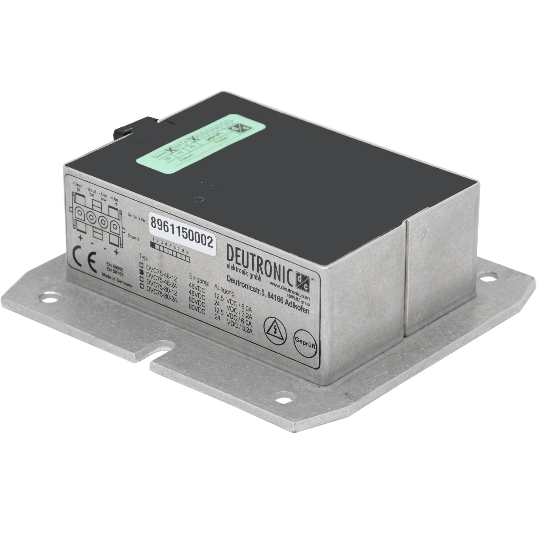 Fahrzeugwandler Deutronic DC/DC Wandler DVC75-24-24-0