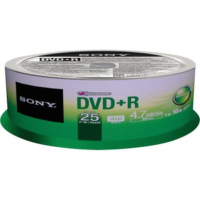 Sony DVD+R 25DPR47SP 16x 4,7GB 120Min. Spindel 25 St./Pack.