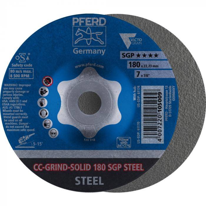 Schleifscheibe CC-Grind Solid SGP STEEL 180mm PFERD-0