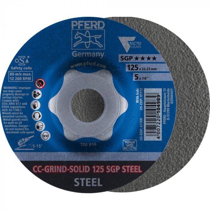 Schleifscheibe CC-Grind Solid SGP STEEL 125mm PFERD-0