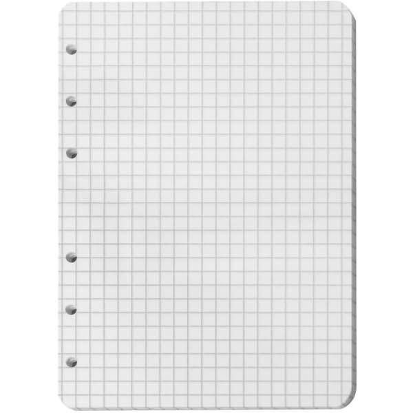 Ringbucheinlagen A6 kariert 60g/qm weiß VE=50 Blatt