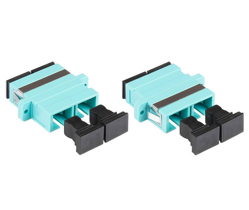 Good Connections® LWL Duplex Kupplung, SC (UPC) an SC (UPC), OM3, Multimode, Kunststoffgehäuse mit Flansch, Keramikhül-0