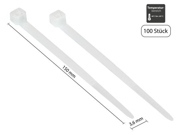 Good Connections KAB-20S48 - Lösbarer Kabelbinder - Nylon - Schwarz - 2 - 53 mm