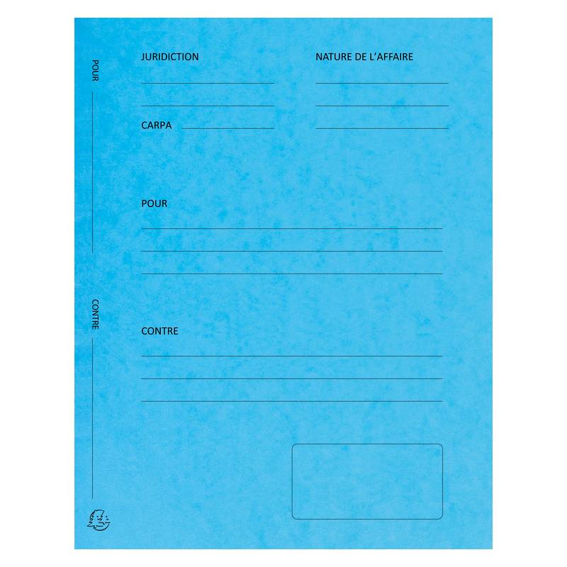 EXACOMPTA Dossiers de plaidoirie "Pour / Contre", turquoise-0