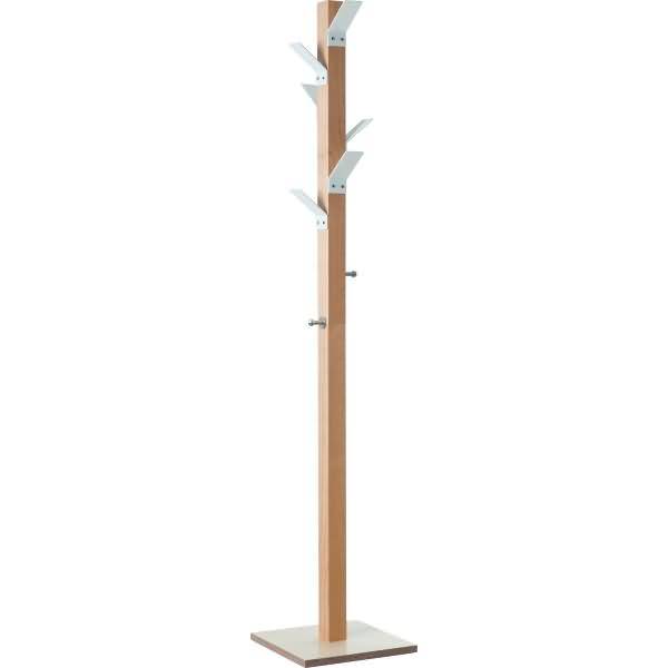 Garderobenständer easycloth Wood Range Modell A 6 Haken Holz/Metall weiß