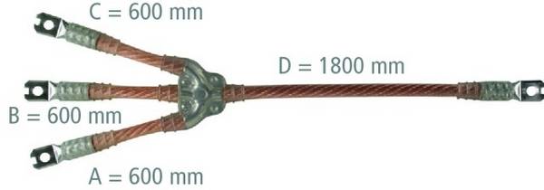 DEHN Erdungs-u. Kurzschließseil EKV3+0 150 G