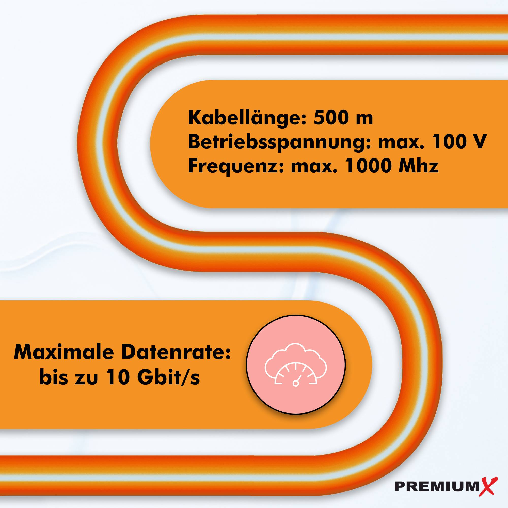 PremiumX 500m CAT 7 Netzwerkkabel Simplex LAN-Kabel Ethernet Datenkabel S/FTP PiMF PoE Eca Cat7 Verlegekabel-3