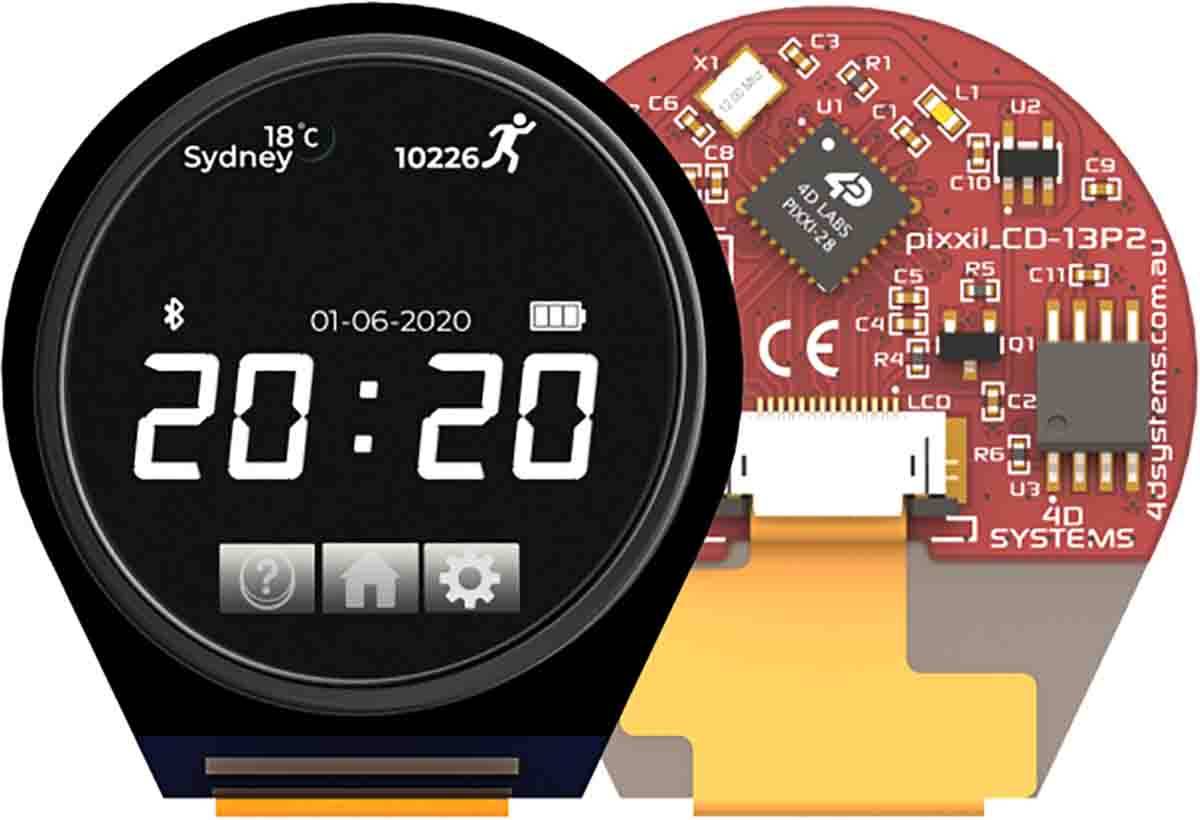 4D Systems Farb-LCD 1.3Zoll SPI , 240 x 240pixels, 36 x 38mm-0