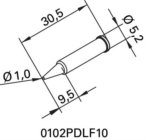 Lötspitze Ser.102 bleistiftspitz B.1mm 0102 PDLF10/SB ERSA-0