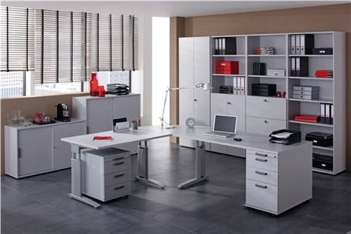 Schreibtisch Teda H680-860xB800xT800mm Eichedekor ger.Form-0