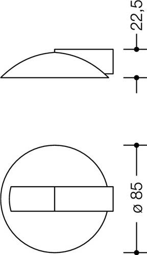 Bodentürpuffer 625B 90 D.85mm H.22,5mm Ku.90 tiefschwarz ma Dübelmontage HEWI-2