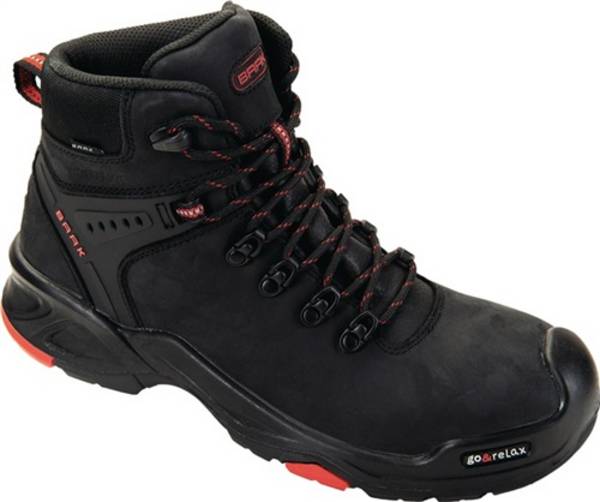 Sicherheitsstiefel Bailey Gr.44 schwarz/rot Leder S3 SRC HRO WR EN20345 BAAK