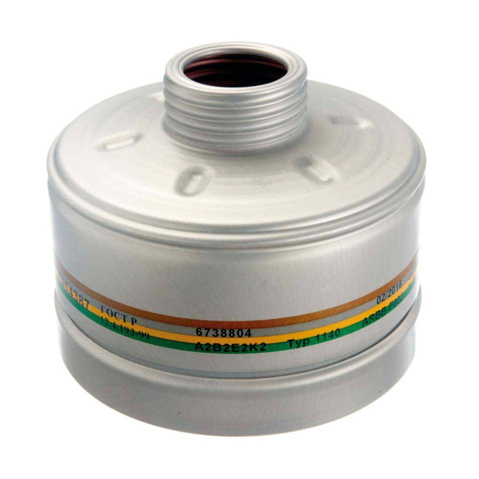 Dräger Kombinationsfilter 1140 A2B2E2K2, für Vollmasken, Kat.III, EN 148/1, 330g-0