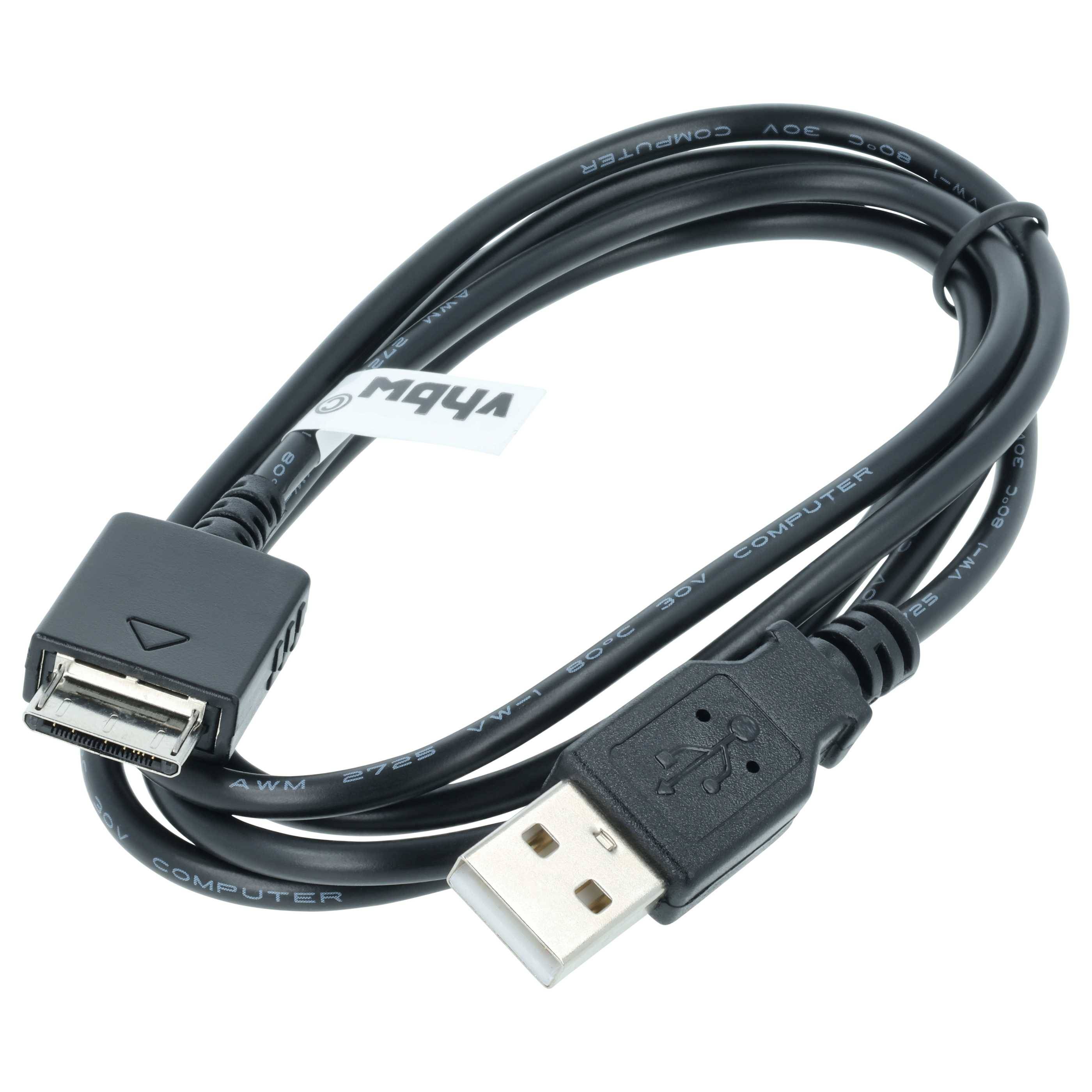 vhbw USB Datenkabel (Typ A auf MP3 Player) Ladekabel kompatibel mit Sony Walkman NWZ-A815WHI, NWZ-A816 MP3 Player --0