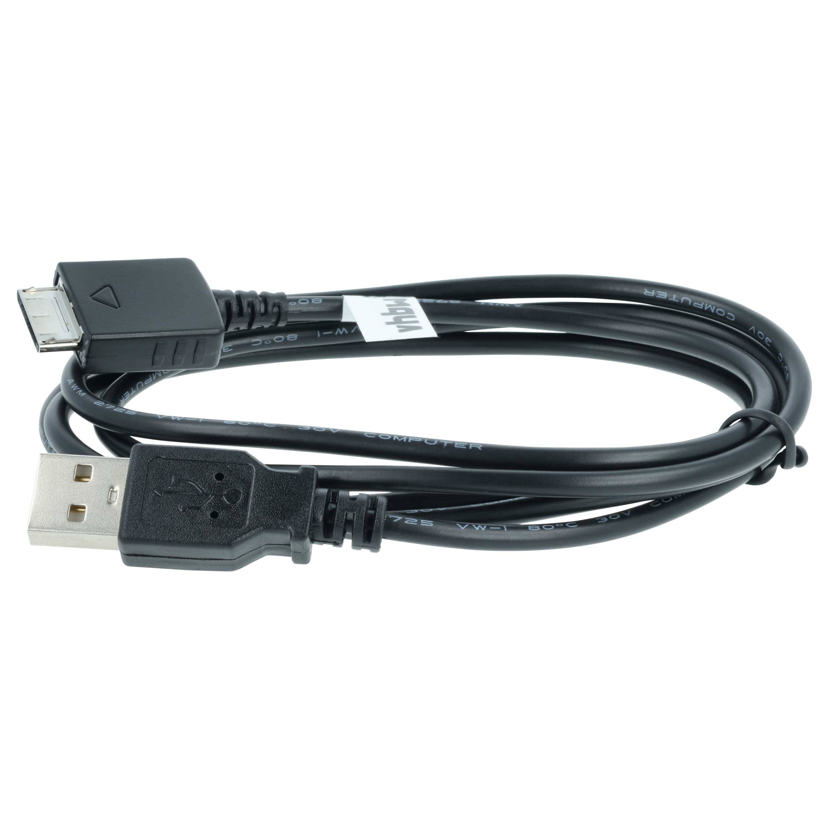 vhbw USB Datenkabel (Typ A auf MP3 Player) Ladekabel kompatibel mit Sony Walkman NWZ-A815WHI, NWZ-A816 MP3 Player --2