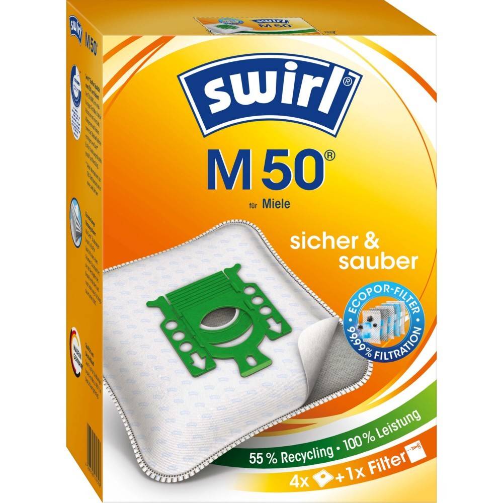 Swirl Staubbeutel M 50 EcoPor VE4-0