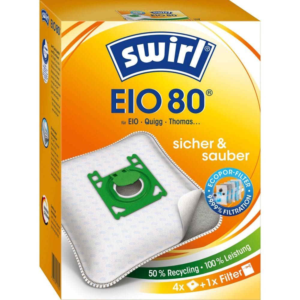 Swirl Staubbeutel EIO 80 EcoPor VE4-0
