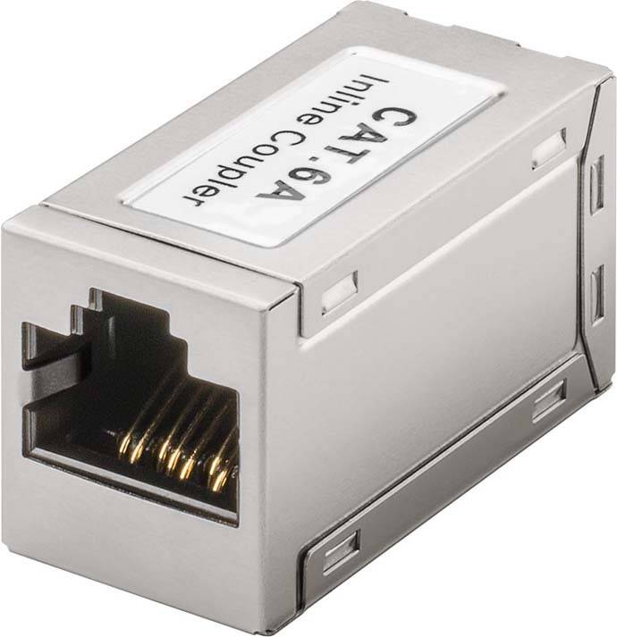 Goobay RJ45 Modularkupplung/Verbinder, CAT 6A 2x RJ45-Buchse (8P8C)-0