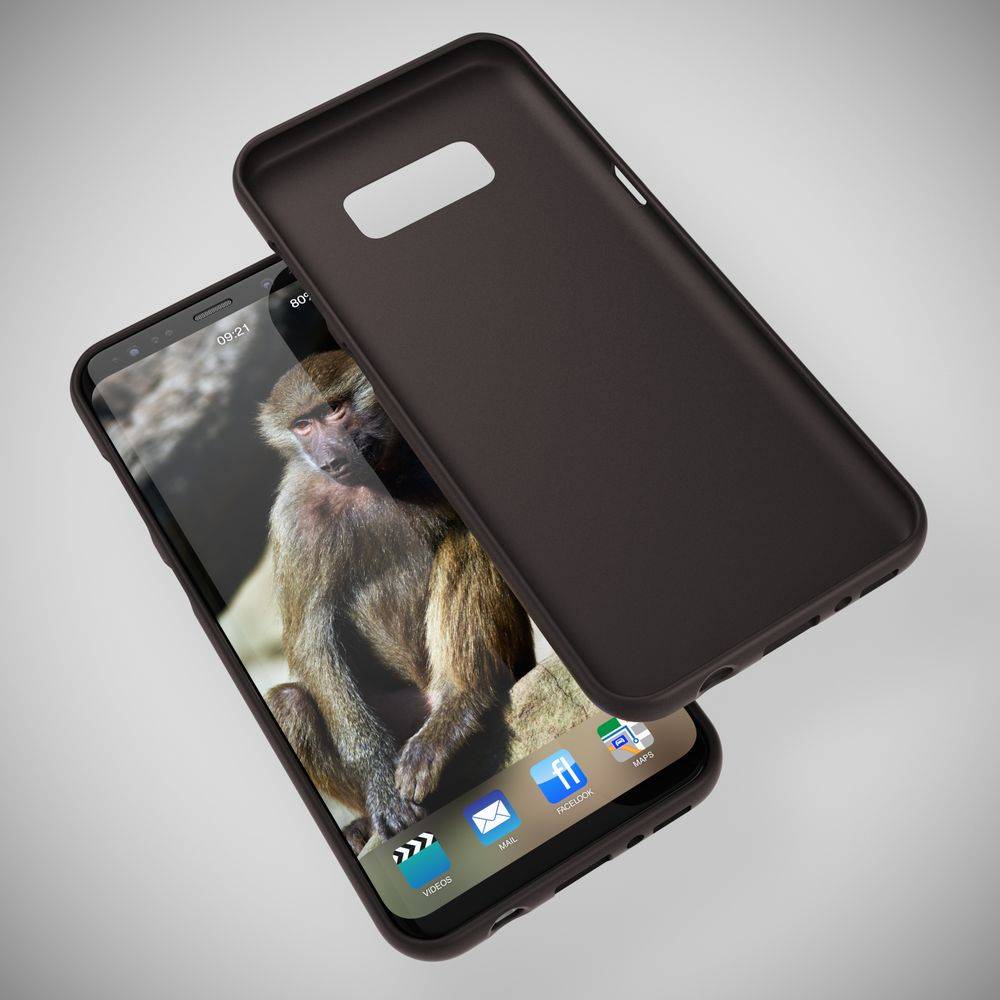 Samsung Galaxy S8 Handy Hülle von NALIA, Ultra Slim TPU Silikon Neon Case Schutz Schwarz-3
