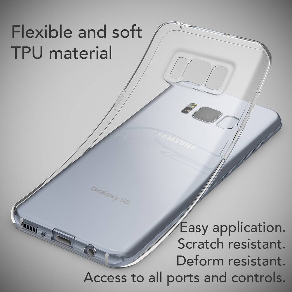 Samsung Galaxy S8 Handy Hülle von NALIA, Silikon Case Cover Transparent Bumper-2