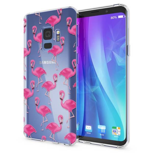 Samsung Galaxy S9 Hülle Handyhülle von NALIA, Slim Silikon Motiv Case Schutzhülle Flamingo Pink