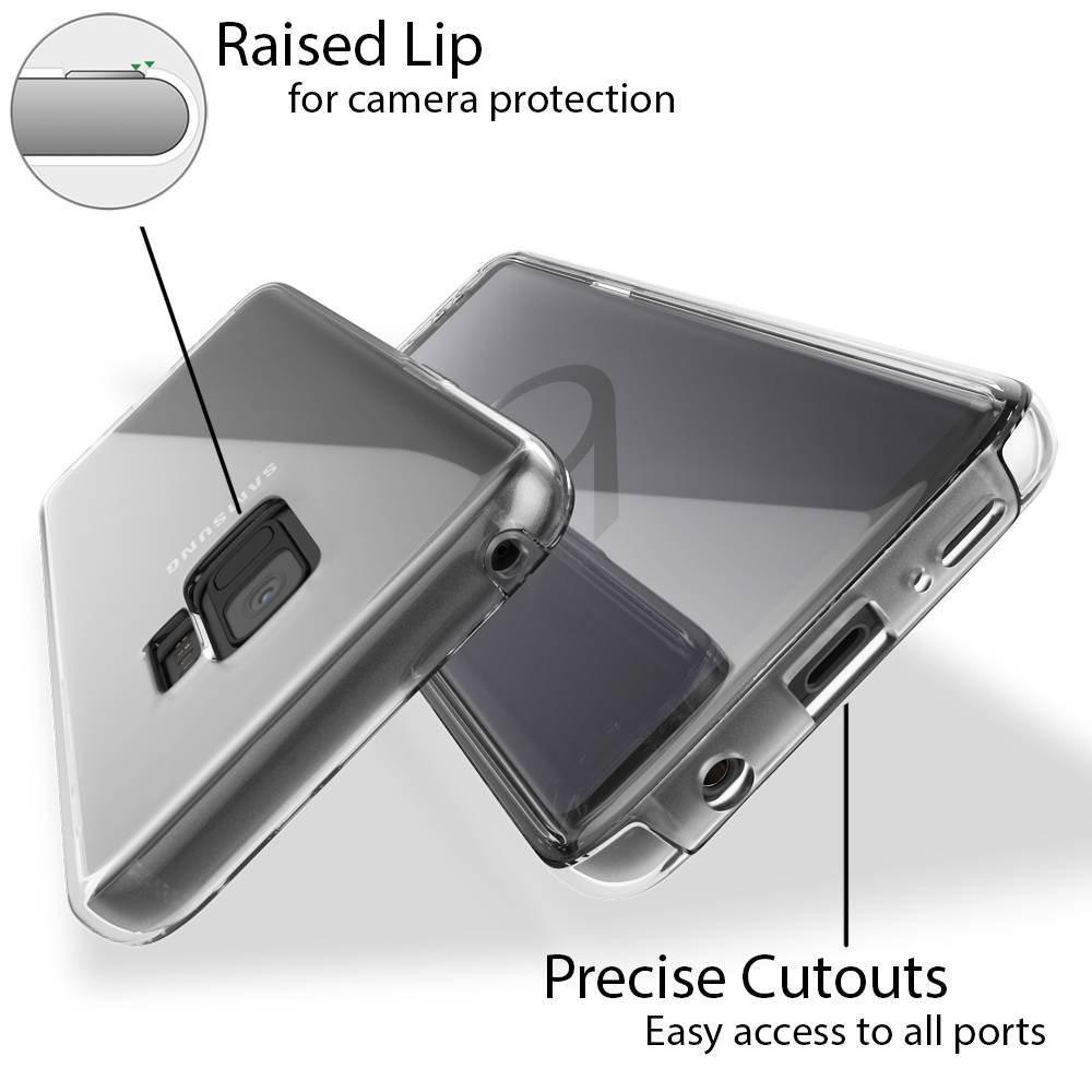 NALIA 360 Grad Handy Hülle für Samsung Galaxy S9, Full Cover Case Bumper Etui Transparent-2