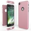iPhone 7 Hülle 360 Grad Handyhülle mit Displayschutz von NALIA, 360° Cover Case Rose Gold
