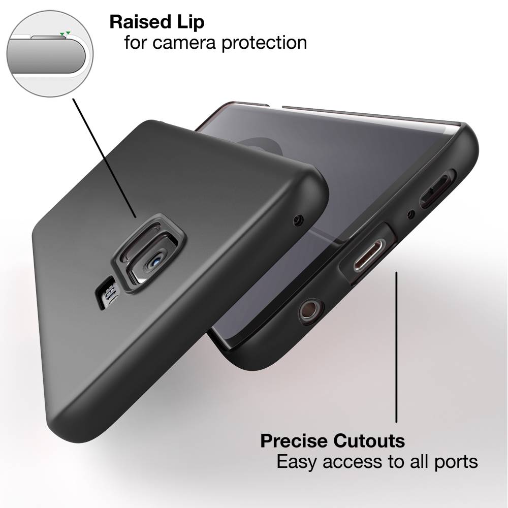 Samsung Galaxy S9 Handy Hülle von NALIA, Dünne Schutzhülle Cover Hard Case Etui Schwarz-2