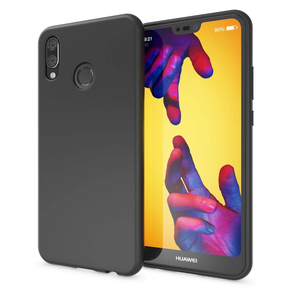 NALIA Hülle Handyhülle für Huawei P20 Lite, Ultra-Slim TPU Silikon Neon Case Schwarz-0