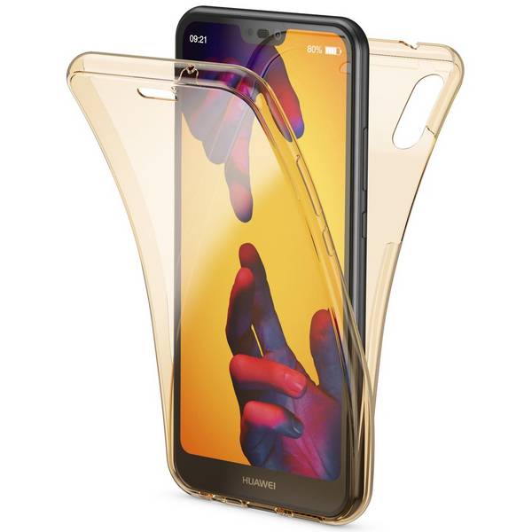 Huawei P20 Lite 360 Grad Handy Hülle von NALIA, Cover Etui Rundum Schutz Case Gold