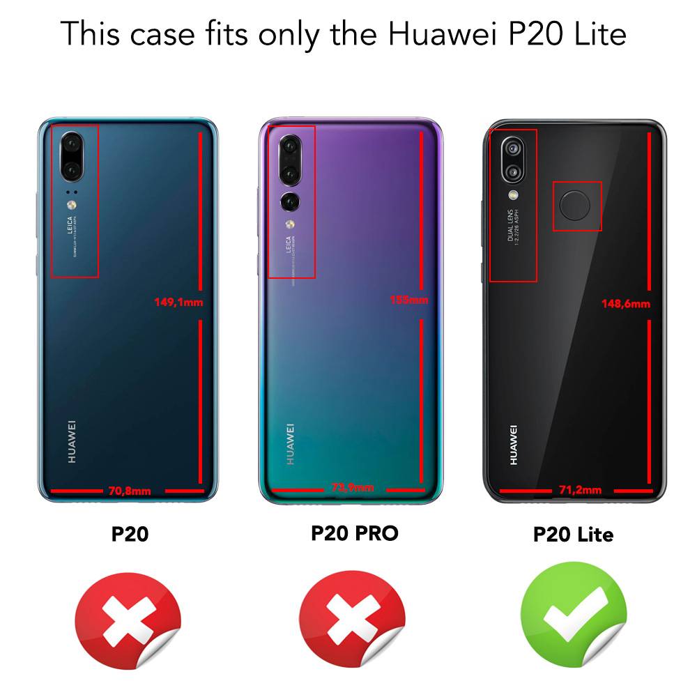 Huawei P20 Lite 360 Grad Handy Hülle von NALIA, Cover Etui Rundum Schutz Case Gold-3