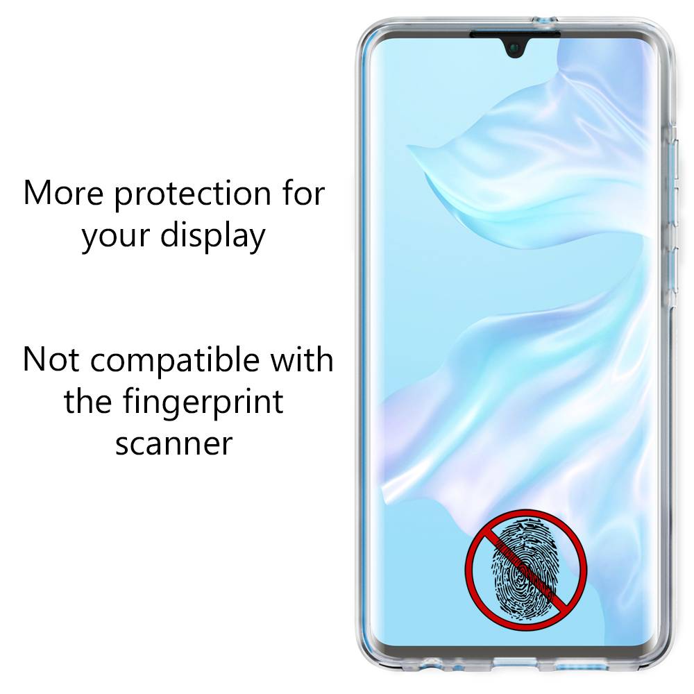 NALIA 360 Grad Handy Hülle für Huawei P30, Slim Schutz Case Cover Tasche Bumper Transparent-1