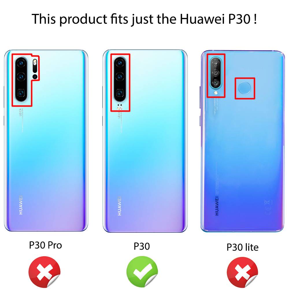 NALIA 360 Grad Handy Hülle für Huawei P30, Slim Schutz Case Cover Tasche Bumper Transparent-3