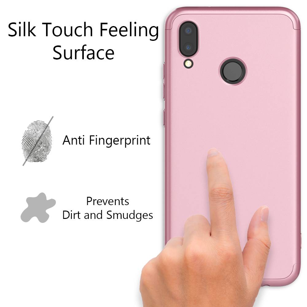 Huawei P20 Lite Hülle 360 Grad Handyhülle mit Displayschutz von NALIA, 360° Cover Schwarz-5