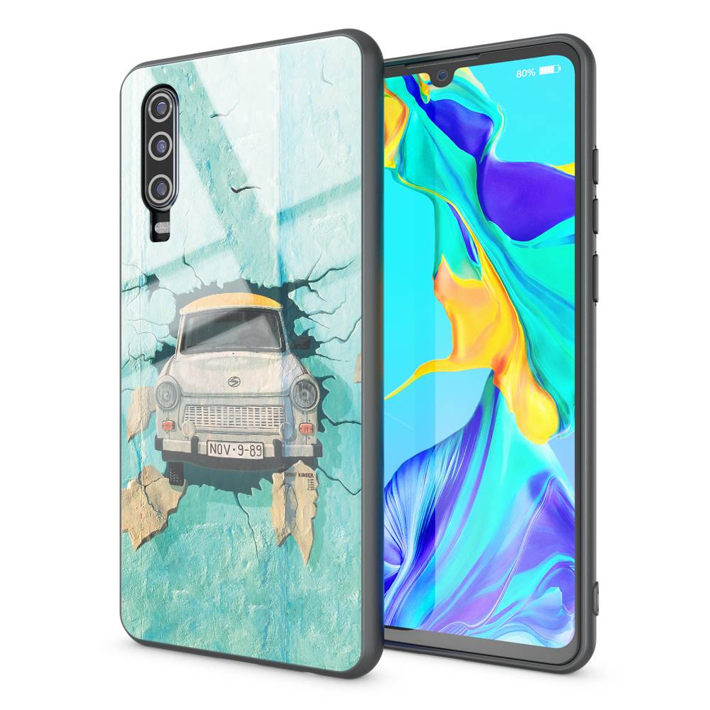 NALIA Motiv Handyhülle für Huawei P30, Schutz Case Cover Tasche Bumper Etui Schale Trabi-0