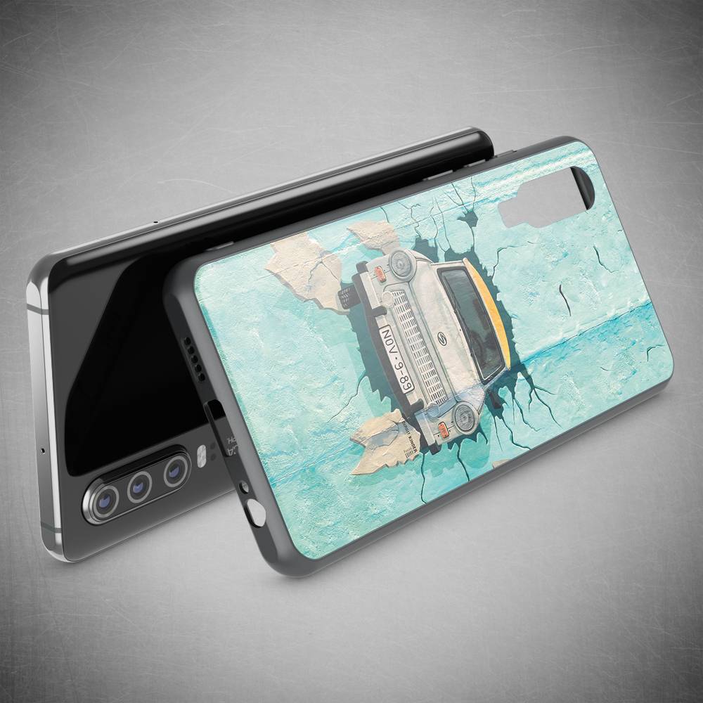 NALIA Motiv Handyhülle für Huawei P30, Schutz Case Cover Tasche Bumper Etui Schale Trabi-1