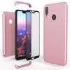 Huawei P20 Lite Hülle 360 Grad Handyhülle mit Displayschutz von NALIA, 360° Cover Rose Gold