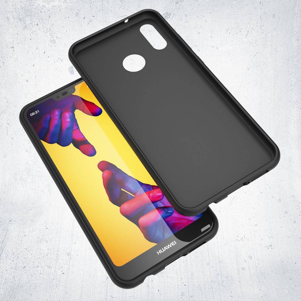 NALIA Hülle Handyhülle für Huawei P20 Lite, Ultra-Slim TPU Silikon Neon Case Schwarz-4