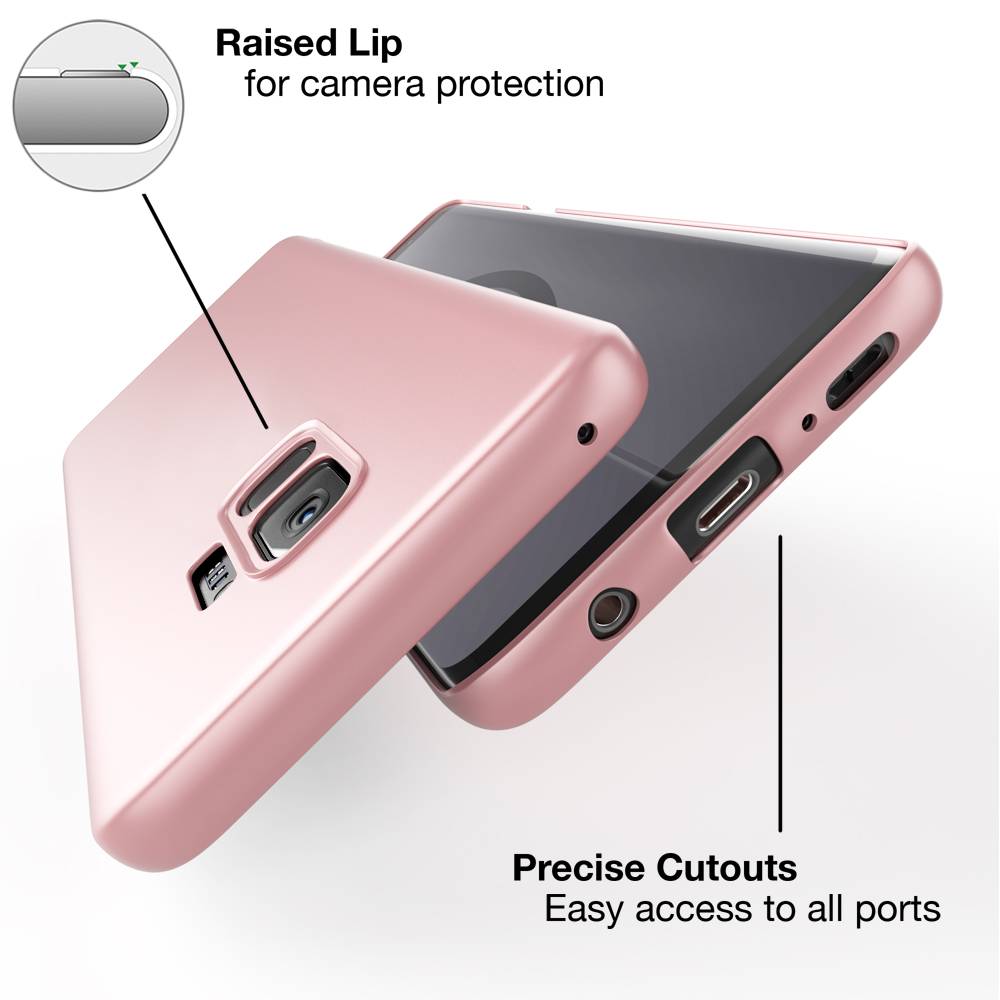 Samsung Galaxy S9 Handy Hülle von NALIA, Dünne Schutzhülle Cover Hard Case Etui Rose Gold-1