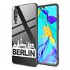NALIA Motiv Handyhülle für Huawei P30, Schutz Case Cover Tasche Bumper Etui Schale Berlin Skyline Schwarz