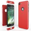 iPhone 7 Hülle 360 Grad Handyhülle mit Displayschutz von NALIA, 360° Cover Case Rot
