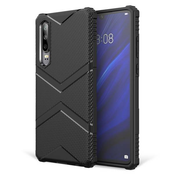NALIA Handy Hülle kompatibel mit Huawei P30, Silikon Case Cover Bumper stoßfest Schwarz