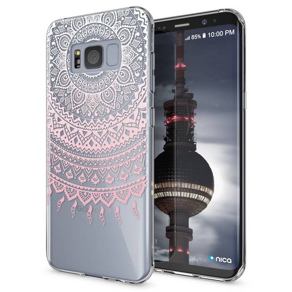 Samsung Galaxy S8 Hülle Handyhülle von NALIA, Slim Silikon Motiv Case Schutzhülle Mandala Pink