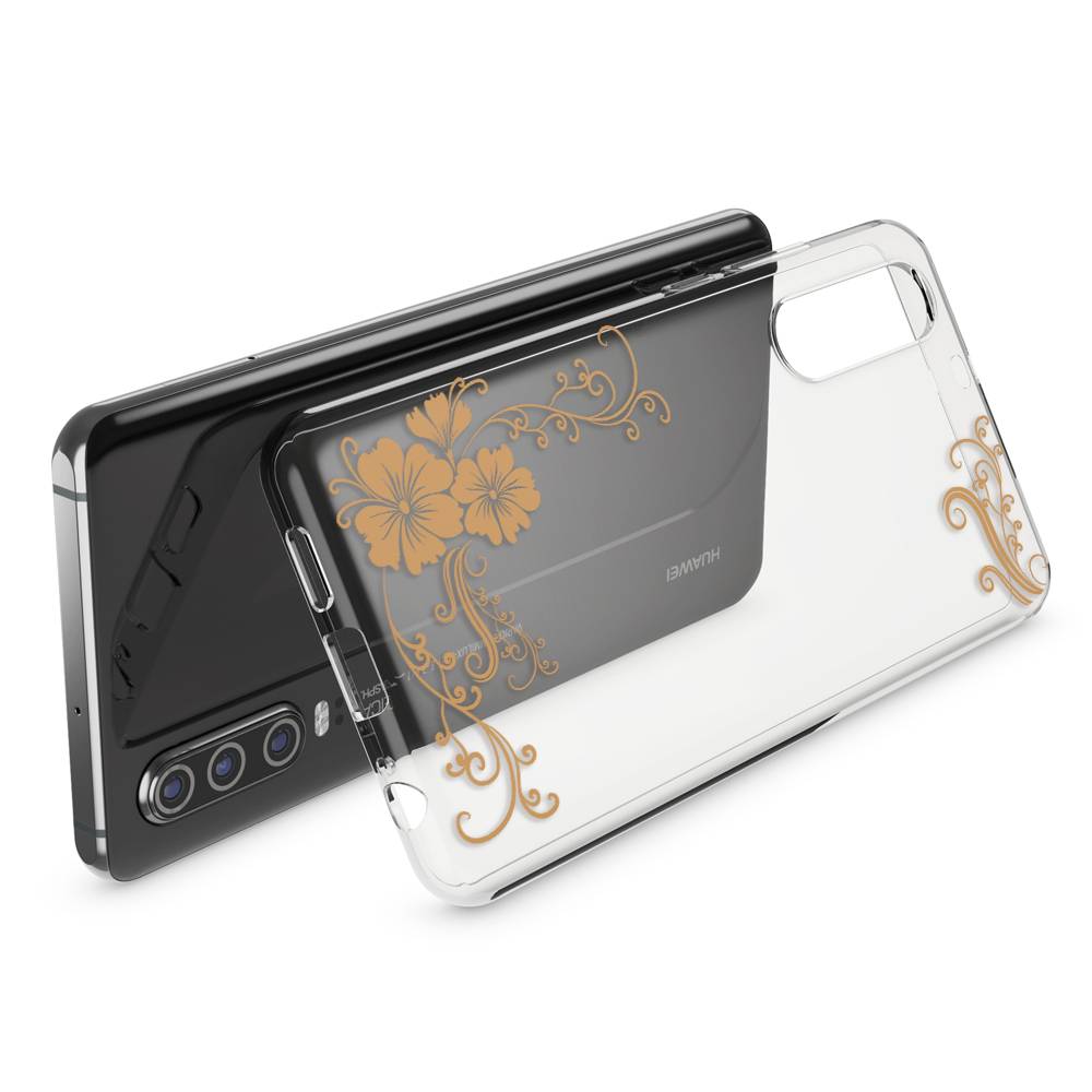 NALIA Hülle für Huawei P30, Motiv Handyhülle Slim Silikon Case Cover Schutzhülle Flamingo Green-0