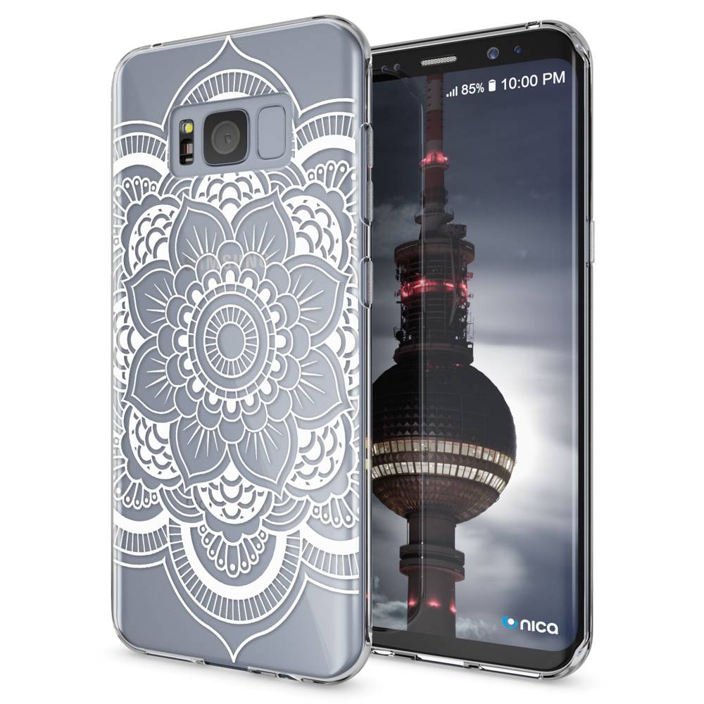 Samsung Galaxy S8 Hülle Handyhülle von NALIA, Slim Silikon Motiv Case Schutzhülle Pattern Flowers-0