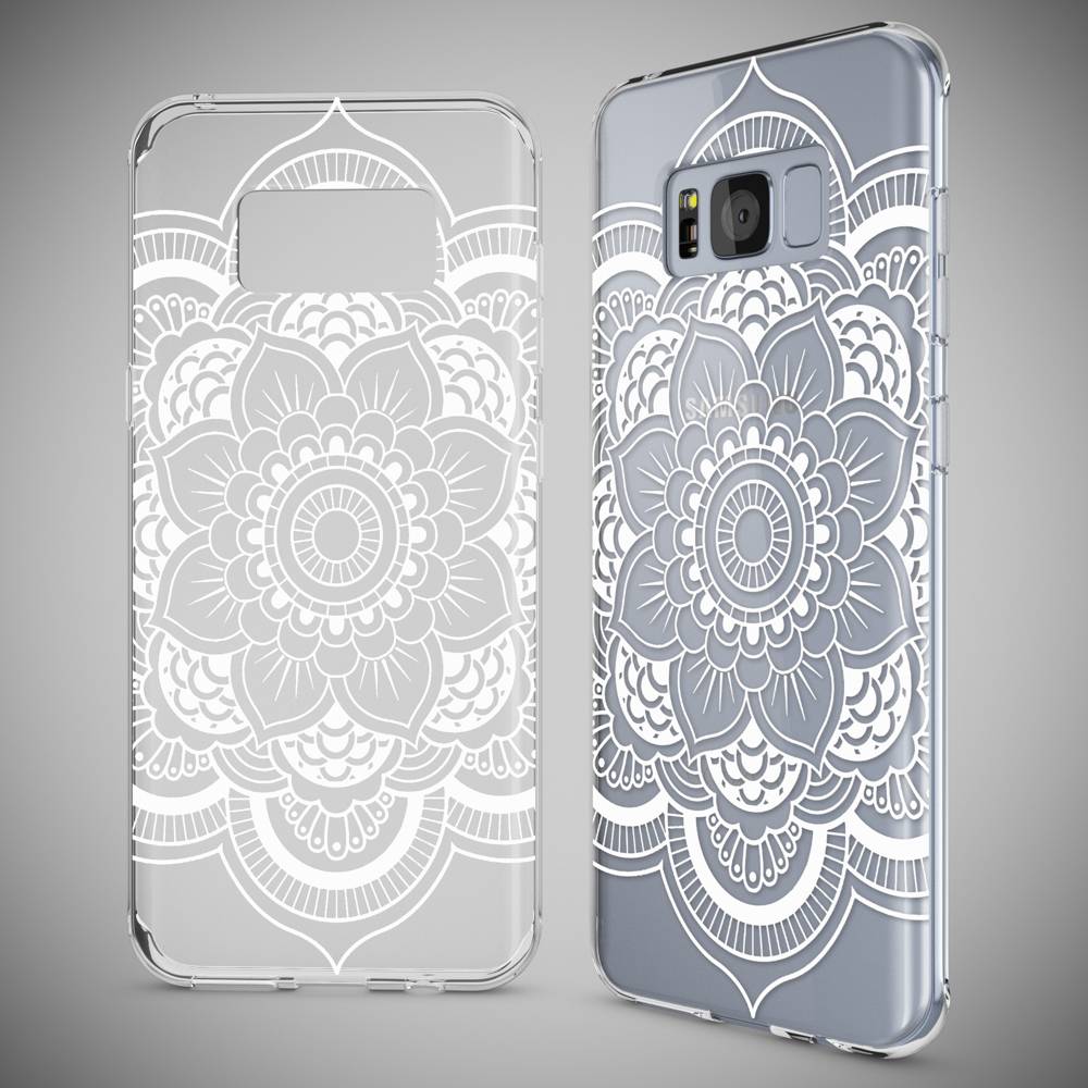 Samsung Galaxy S8 Hülle Handyhülle von NALIA, Slim Silikon Motiv Case Schutzhülle Pattern Flowers-4