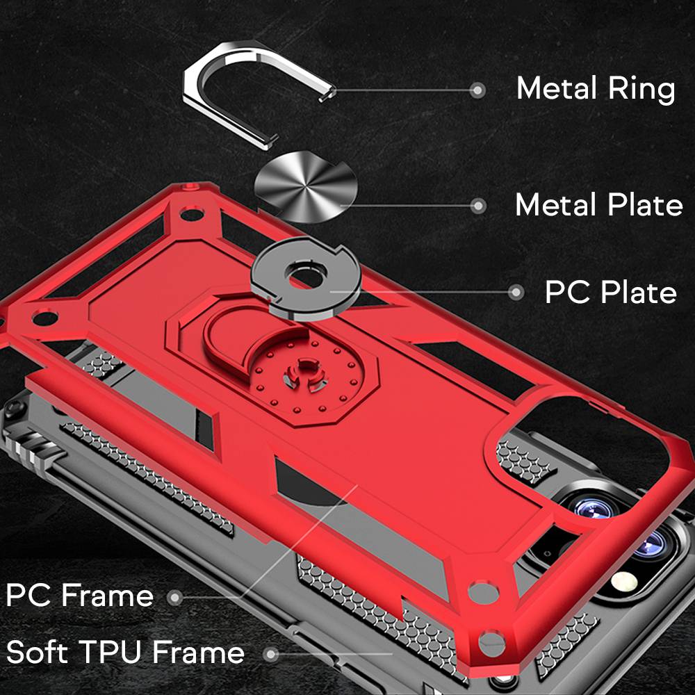NALIA Ring Handy Hülle für iPhone 11 Pro Max, 360 Grad Schutz Case Cover Tasche Schwarz-3